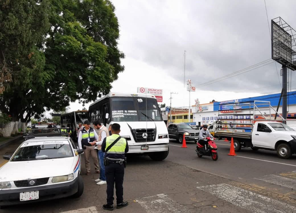 Refuerzan ordenamiento del transporte público y motociclistas en Zamora