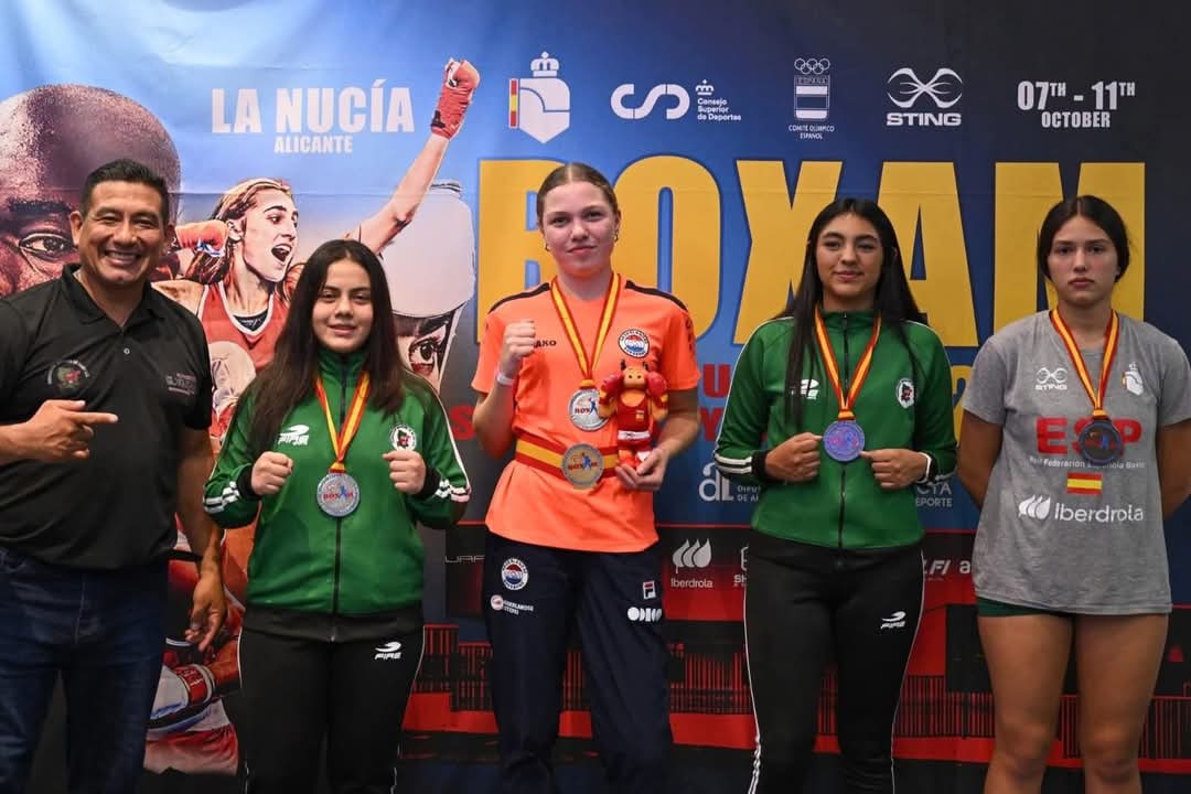 Knock Out internacional, alumna de Cecytem gana plata en torneo de box en España