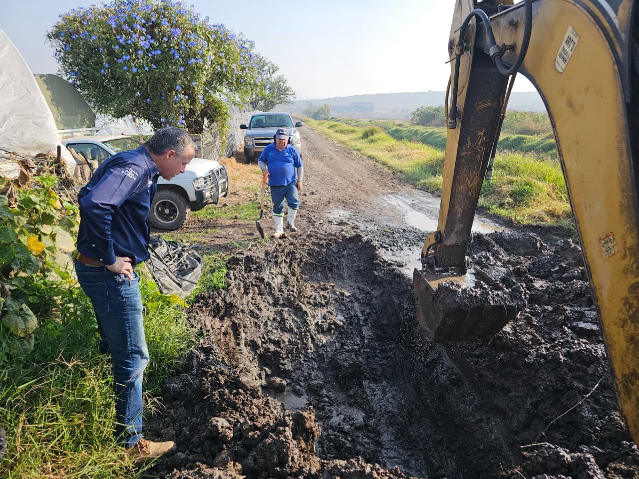 SAPAZ atiende de forma urgente fuga en acueducto principal de Zamora