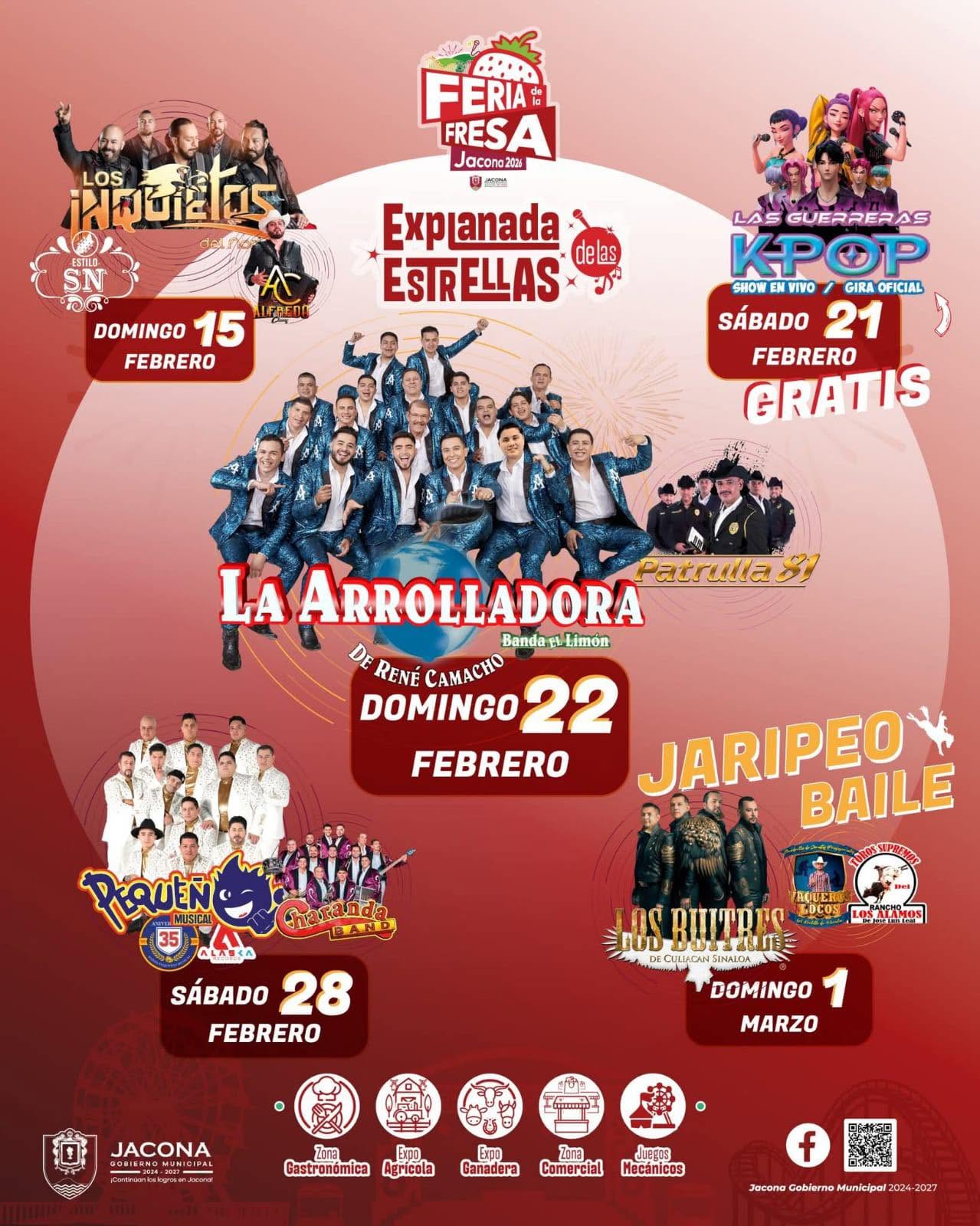 iPrepárate para disfrutar de grandes eventos en la Feria de la Fresa Jacona 2026!