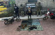 Presunto líder delincuencial es detenido en Zirahuén con armas y droga: SSP