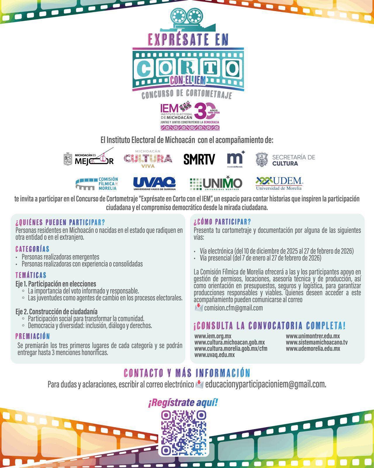 Exprésate en Corto con el IEM: aún estás a tiempo de participar