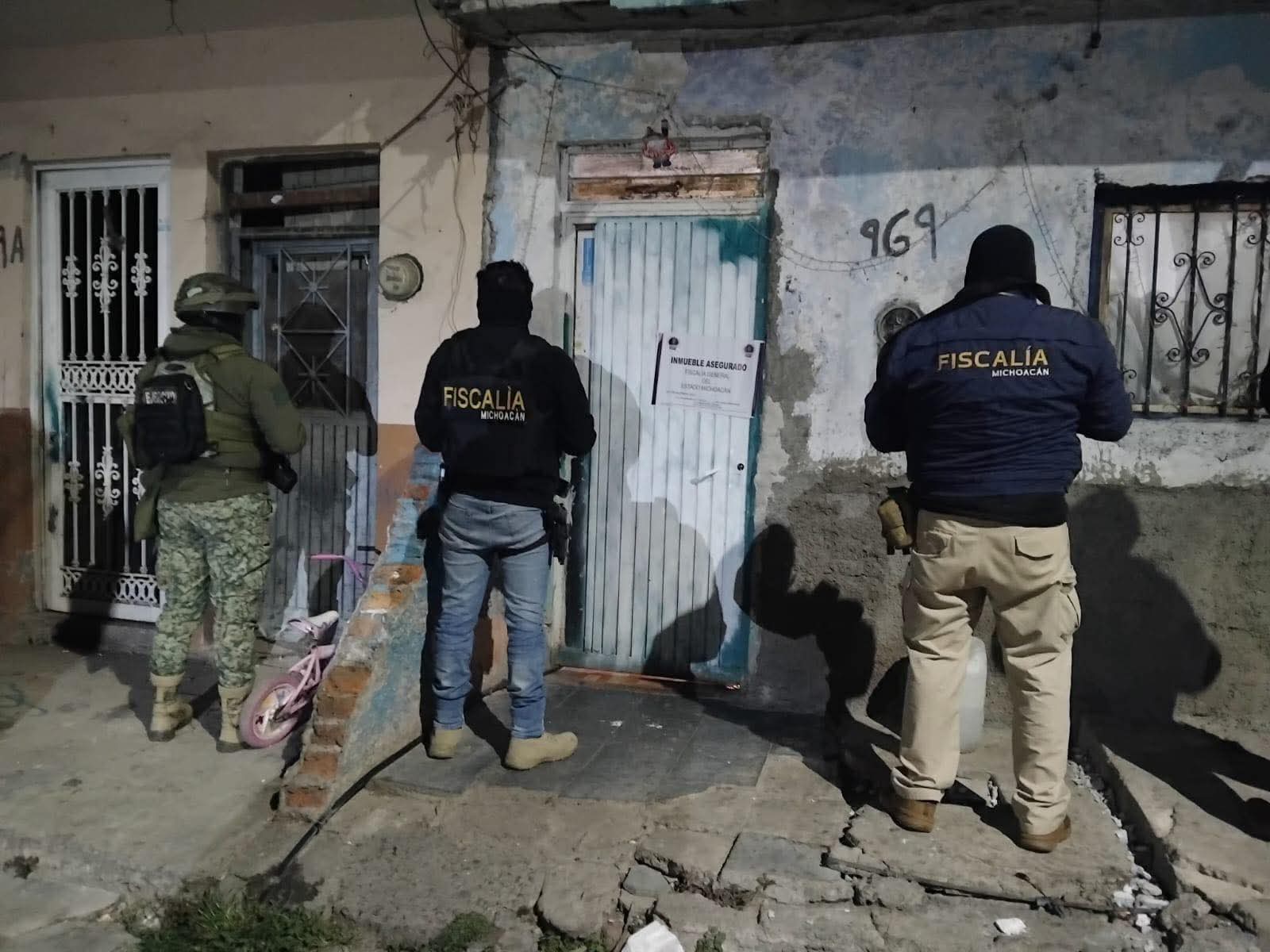 Cumplimenta Fiscalía orden de cateo en un domicilio de Zamora, y asegura narcótico