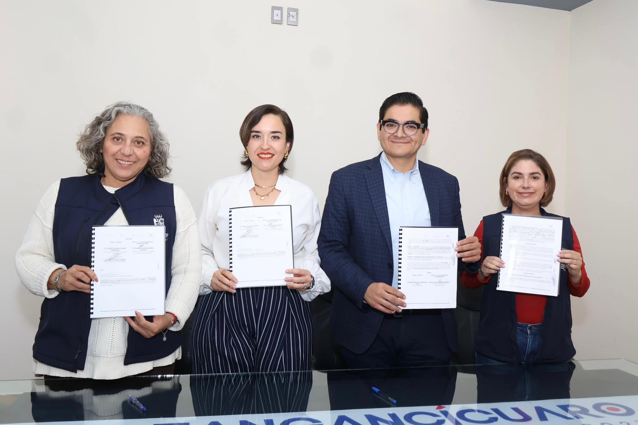 Renueva Ayuntamiento de Tangancícuaro convenio de colaboración con el ICATMI Zamora.