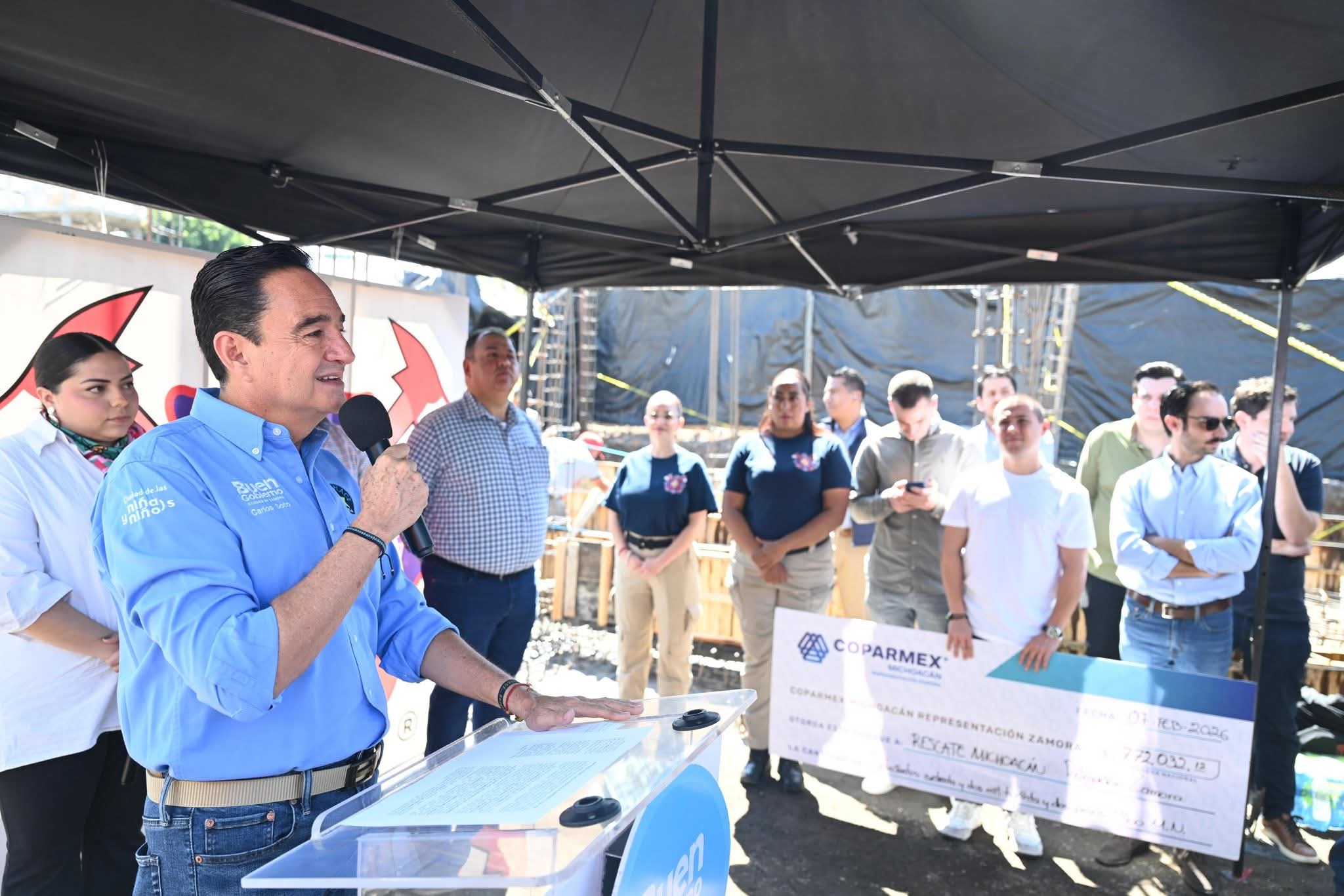 Entregaron donativo para la construcción de la Base Norte de Rescate Michoacán