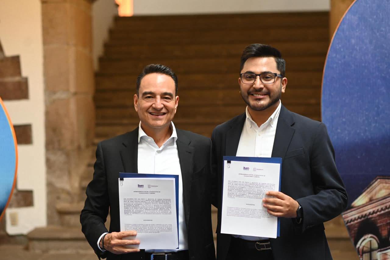 Zamora y Huandacareo firman convenio de hermanamiento