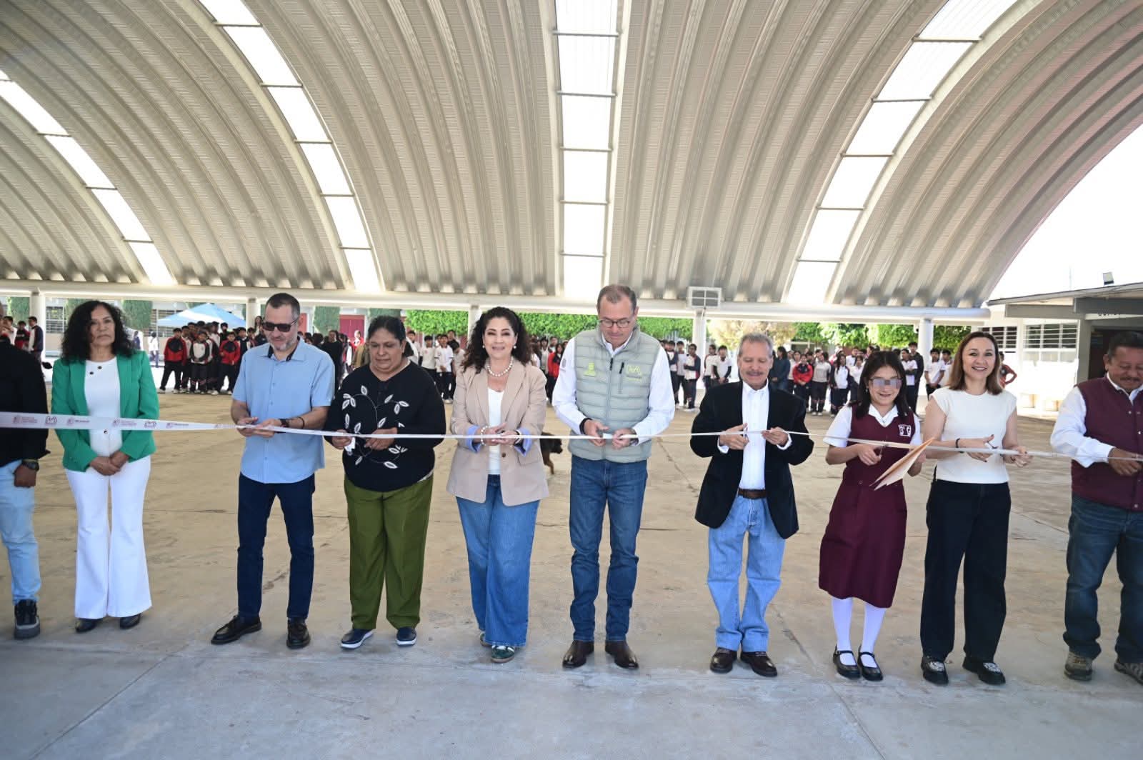 Inauguran techumbre en la Escuela Secundaria Federal No. 1 “José Palomares Quiroz”