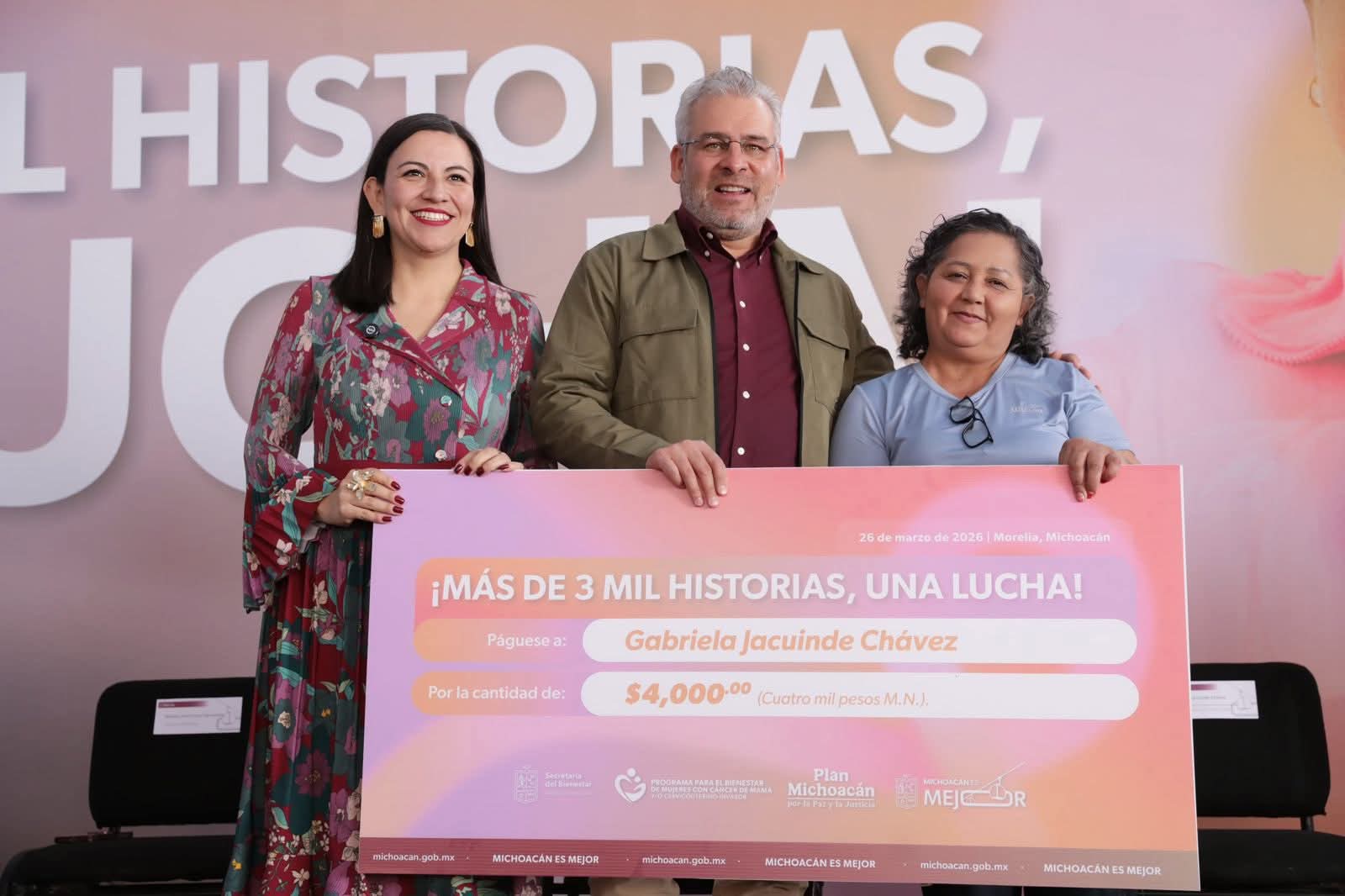 “No están solas”, alcanza Bedolla meta histórica de 3 mil mujeres apoyadas en su lucha contra el cáncer