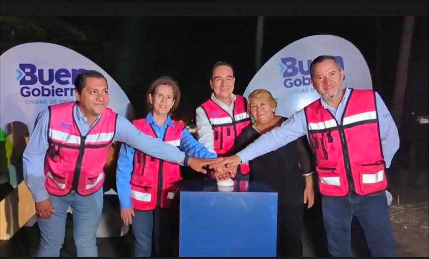 Carlos Soto presenta la rehabilitación de luminarias en acceso al Cerrito de Catipuato