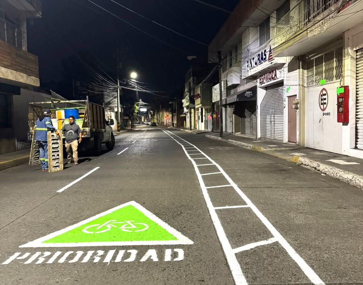 Zamora avanza hacia una movilidad más segura con carriles de preferencia ciclista en avenida Pino Suárez