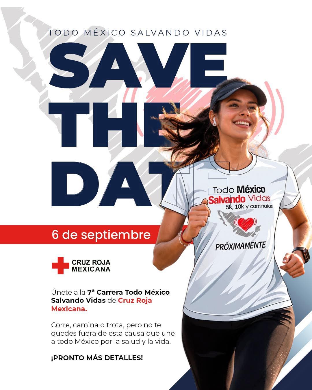 Cruz Roja Mexicana alista la 7ª Carrera “Todo México Salvando Vidas”