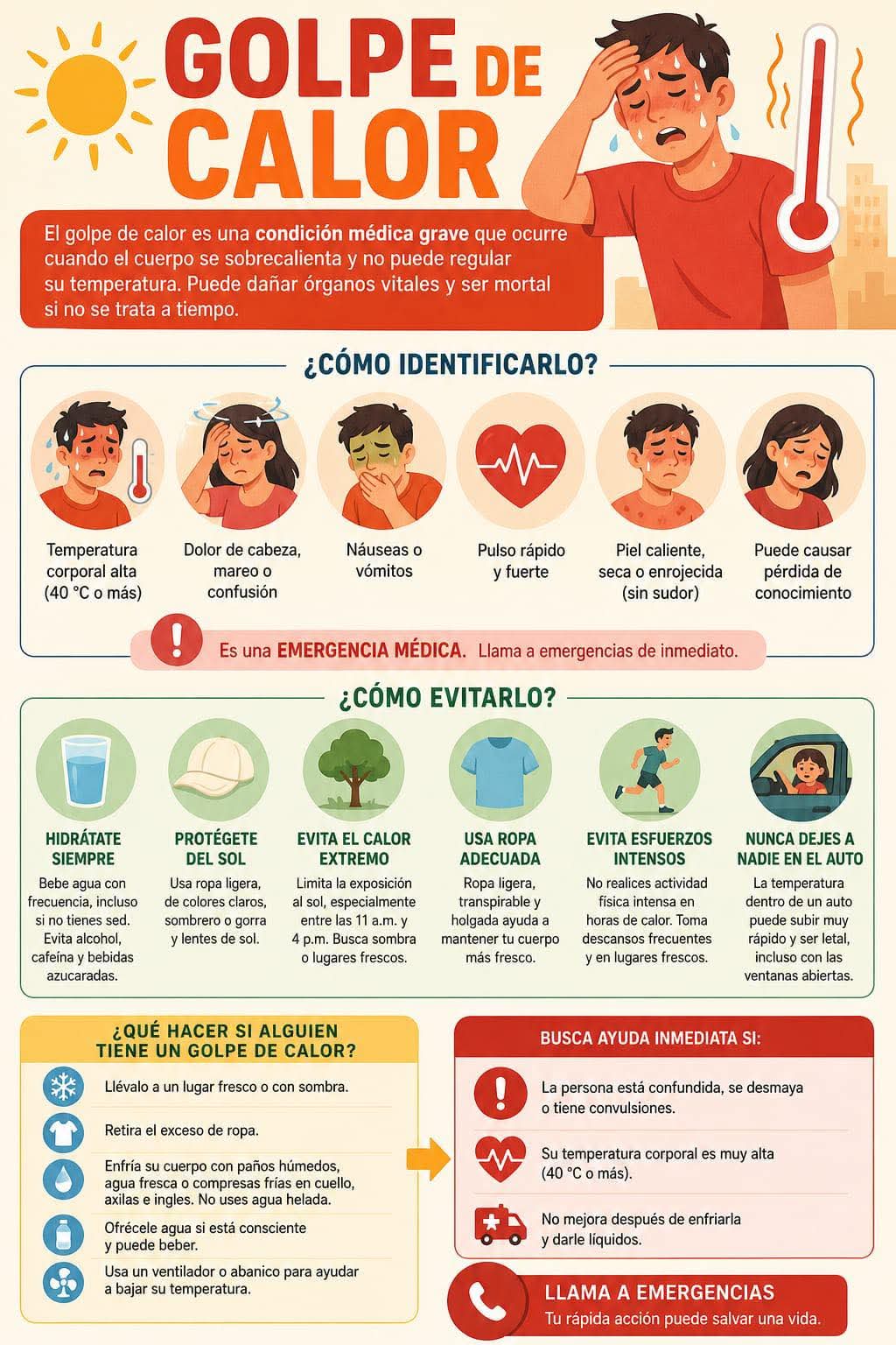 ¡Atento con el Golpe de Calor!