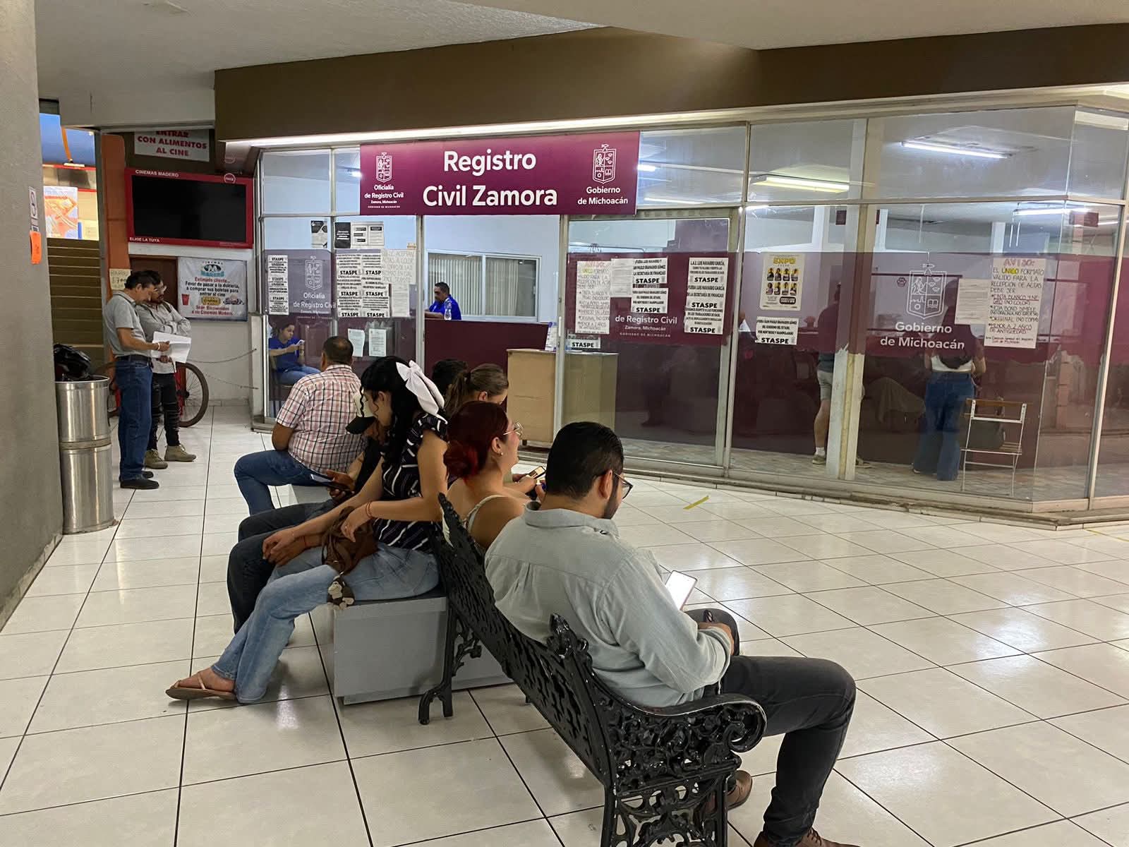 Registro Civil Zamora se quedó sin titular desde el pasado viernes