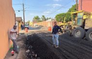 Buen Gobierno lleva 40% de avance en pavimentación de calle Hidalgo, en Chaparaco
