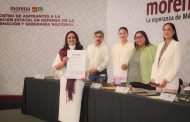 Gladyz Butanda se registró para buscar ser la Coordinadora Estatal de Morena en Michoacán