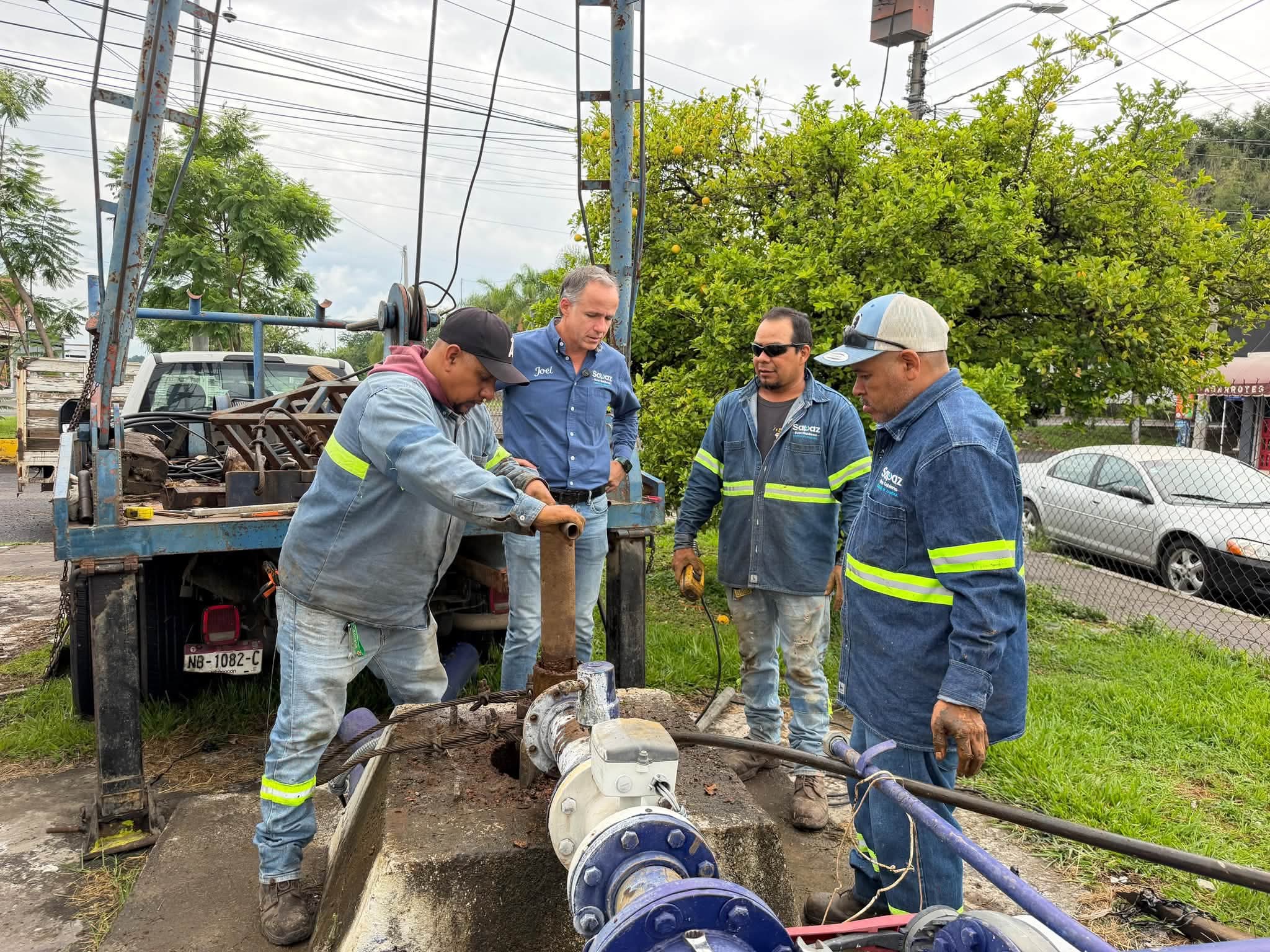 SAPAZ realiza mantenimiento a pozo de Arboledas 2ª Sección para fortalecer el suministro de agua potable