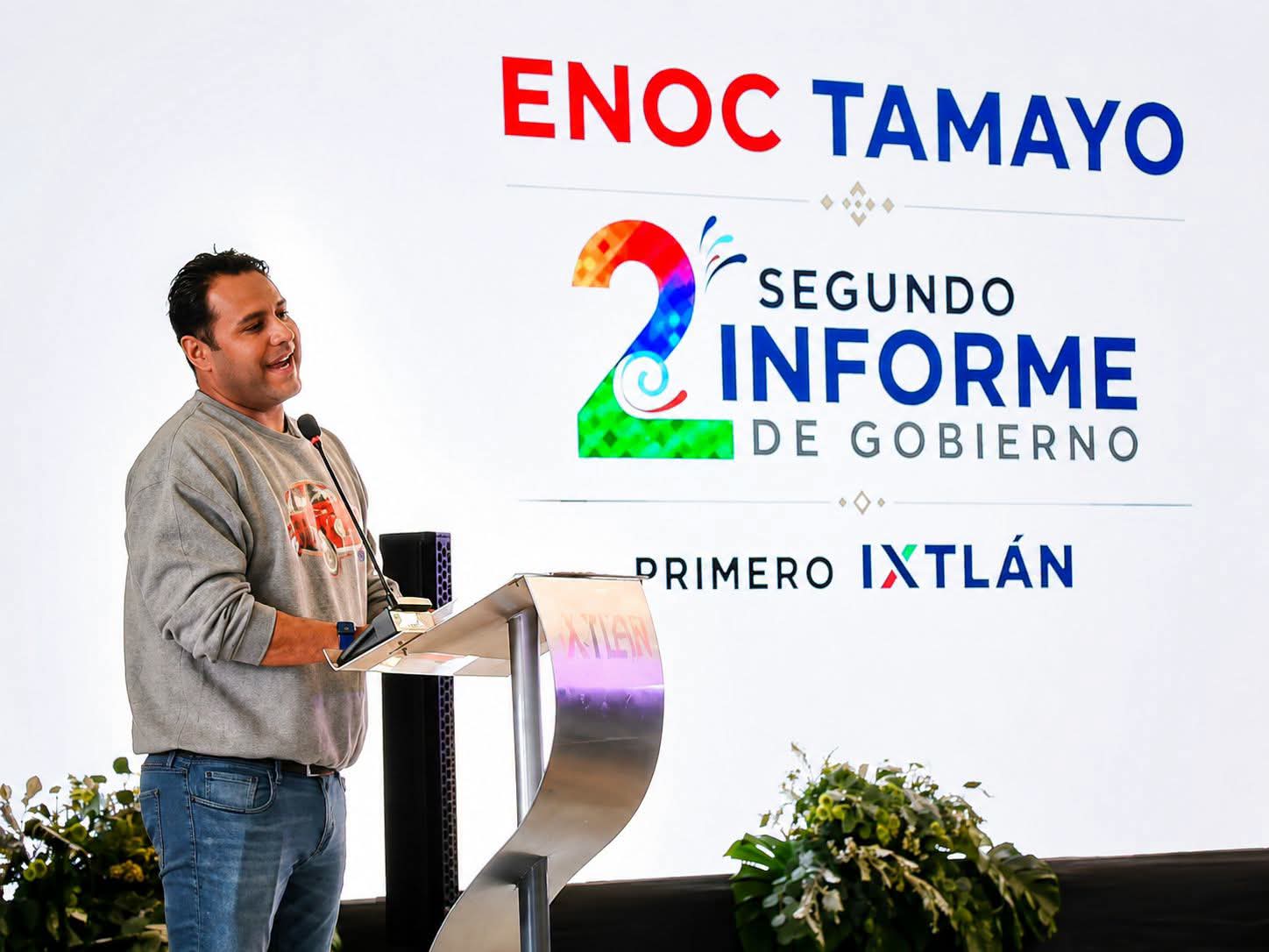 ENOC TAMAYO RINDE SU SEGUNDO INFORME CON UN MENSAJE DE AUSTERIDAD Y CERCANÍA