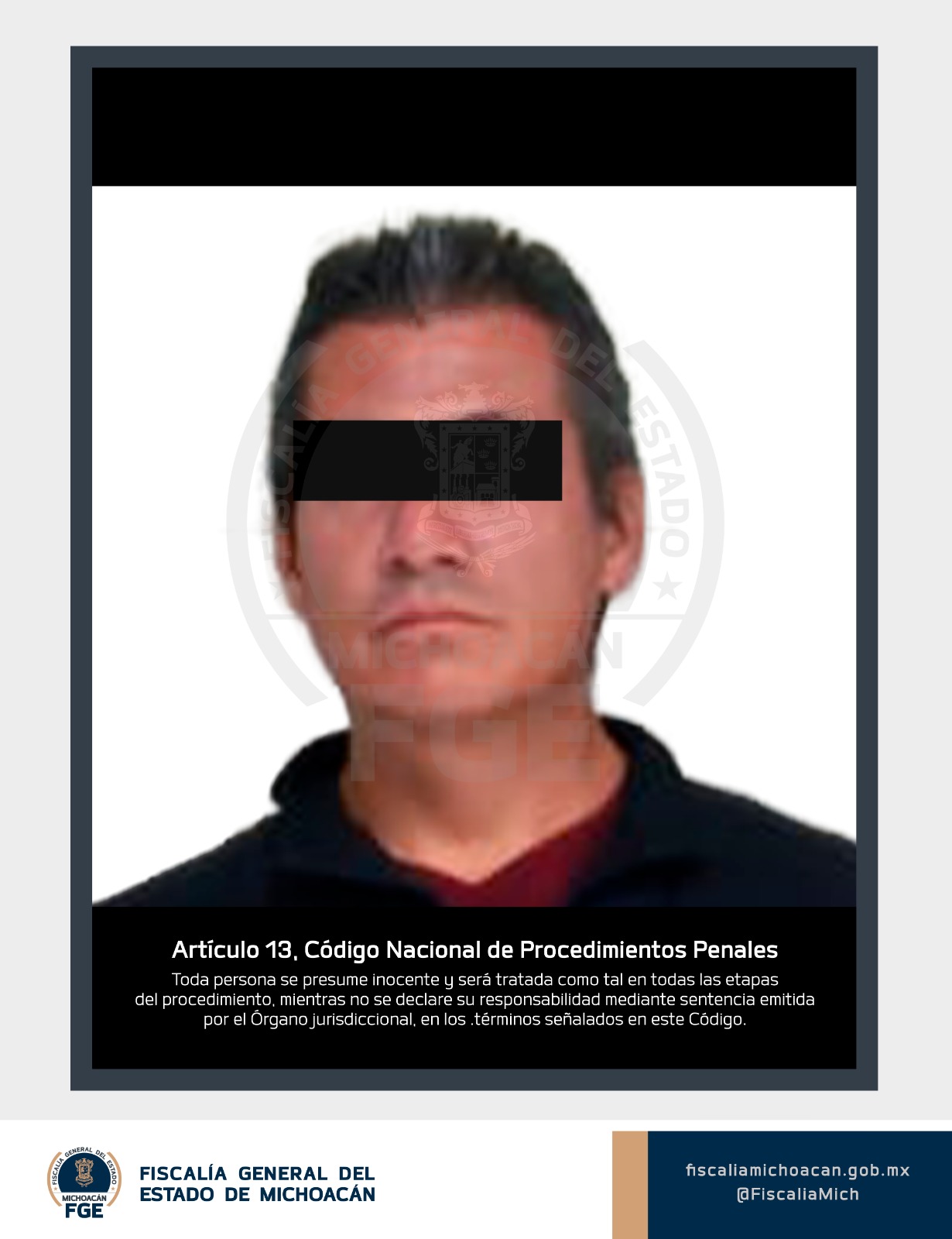 Fiscalía detiene a agente del MP de Zamora por su probable responsabilidad en cohecho