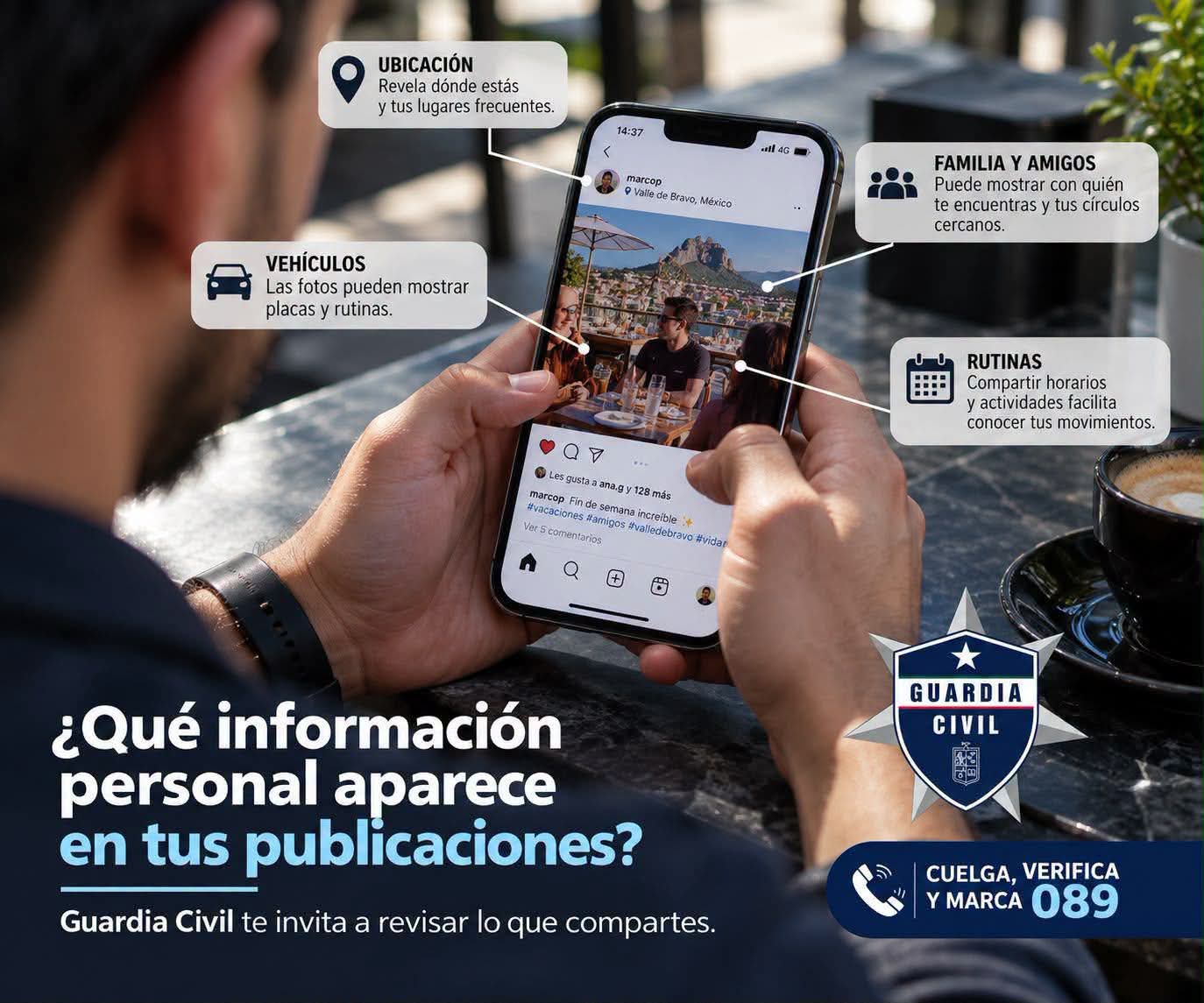 ¿Qué dicen tus redes de ti? Guardia Civil emite recomendaciones para no ser víctima de extorsión