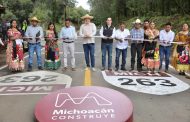 Inaugura Bedolla rehabilitación de la carretera Tzirio-Tingüindín y fortalece la conectividad de la región