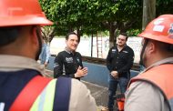 Carlos Soto supervisó trabajos de limpieza, alumbrado y mantenimiento de áreas verdes