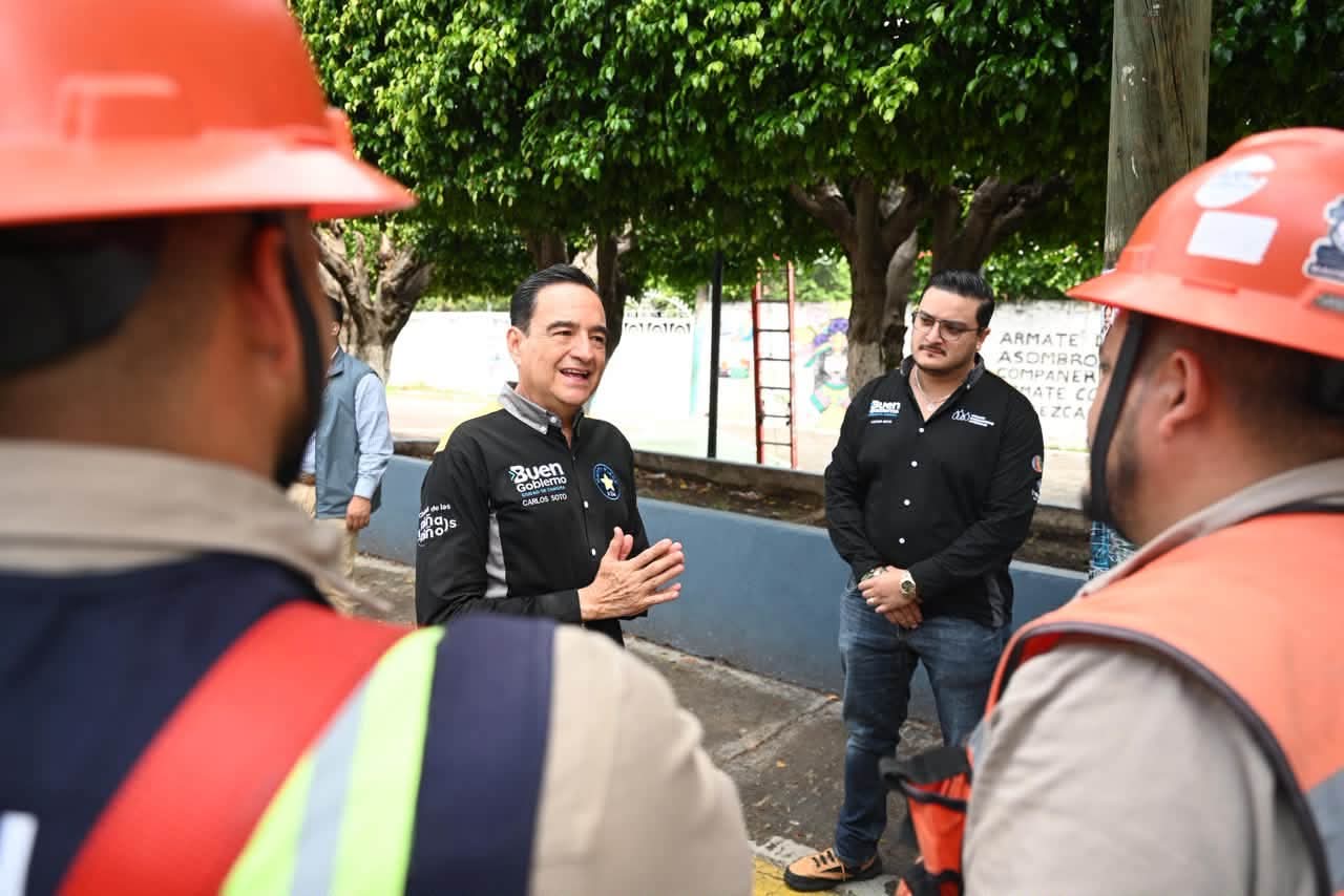 Carlos Soto supervisó trabajos de limpieza, alumbrado y mantenimiento de áreas verdes
