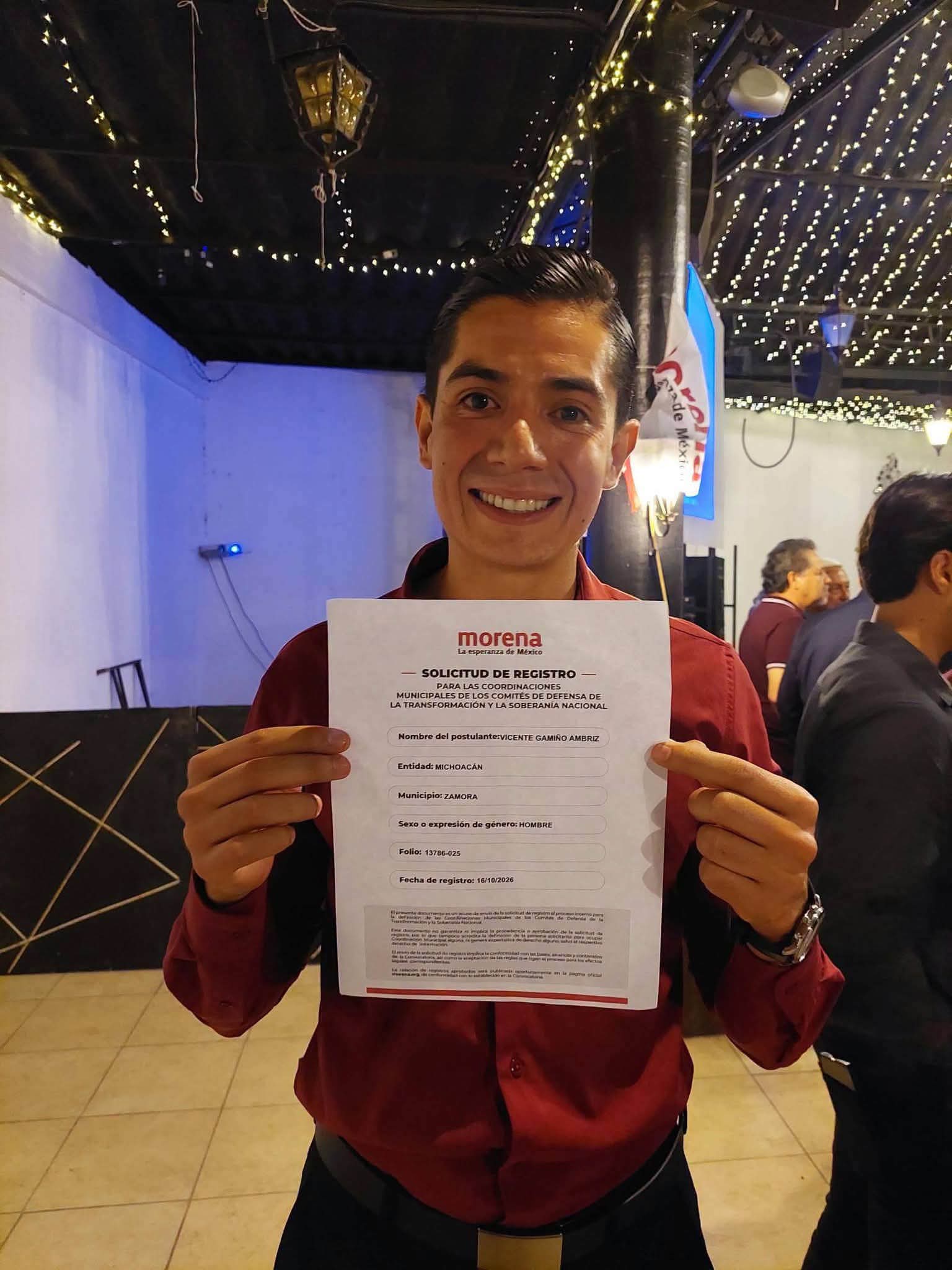 Vicente Gamiño llamó a la unidad de Morena en Zamora y respaldar el proceso interno